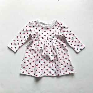 Old Navy heart print sweatshirt dress EUC 6-12m